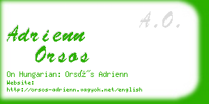 adrienn orsos business card